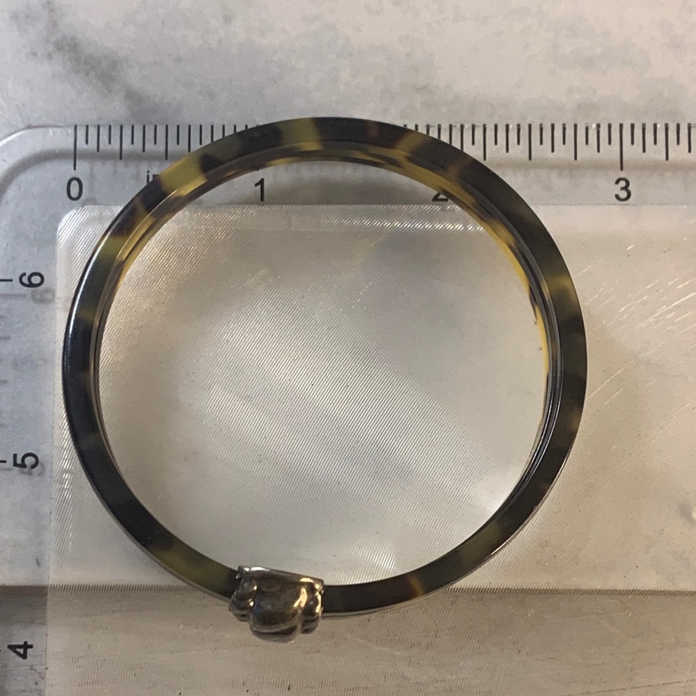 925 Sterling Tortoise Shell Patterned Bracelet - image 3